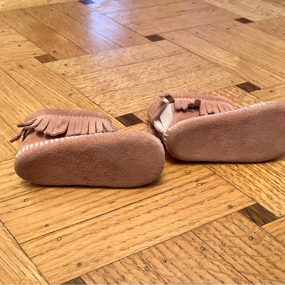 Pink Suede Moccasin Booties - Picture 3 of 7